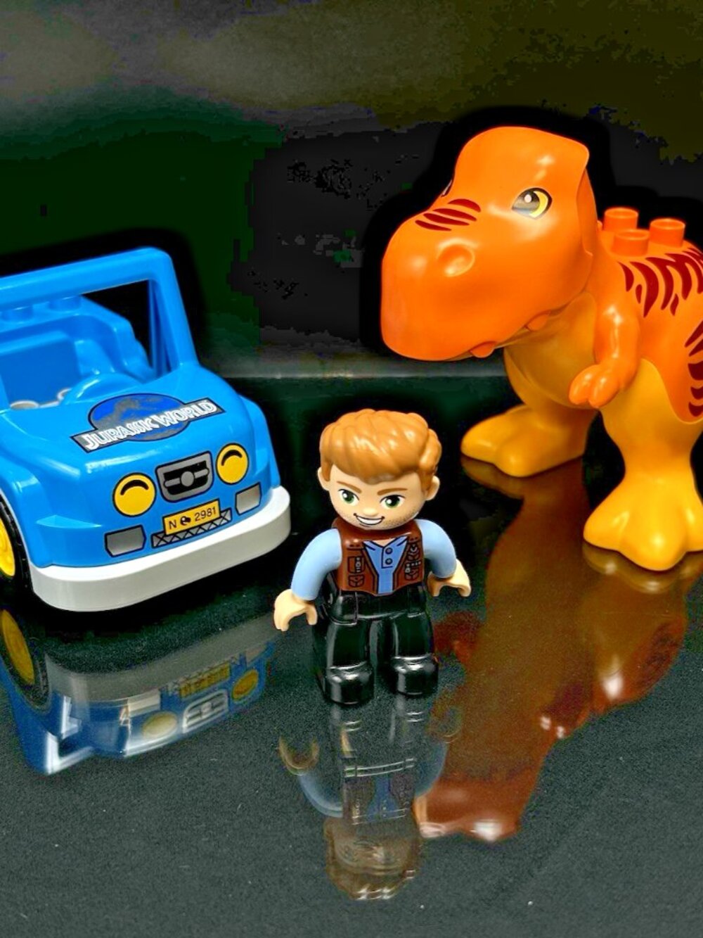 Lego Duplo Jurassic Park T.Rex, Jeep & Trainer Dinosaur Toy Set Jurassic World
